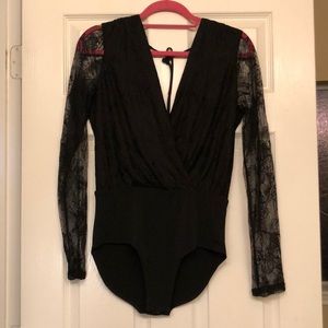 Lace Black BCBG Bodysuit